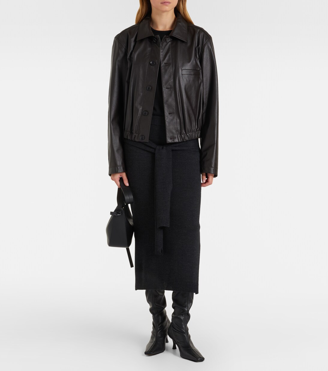 Gonna midi in misto lana | Lemaire