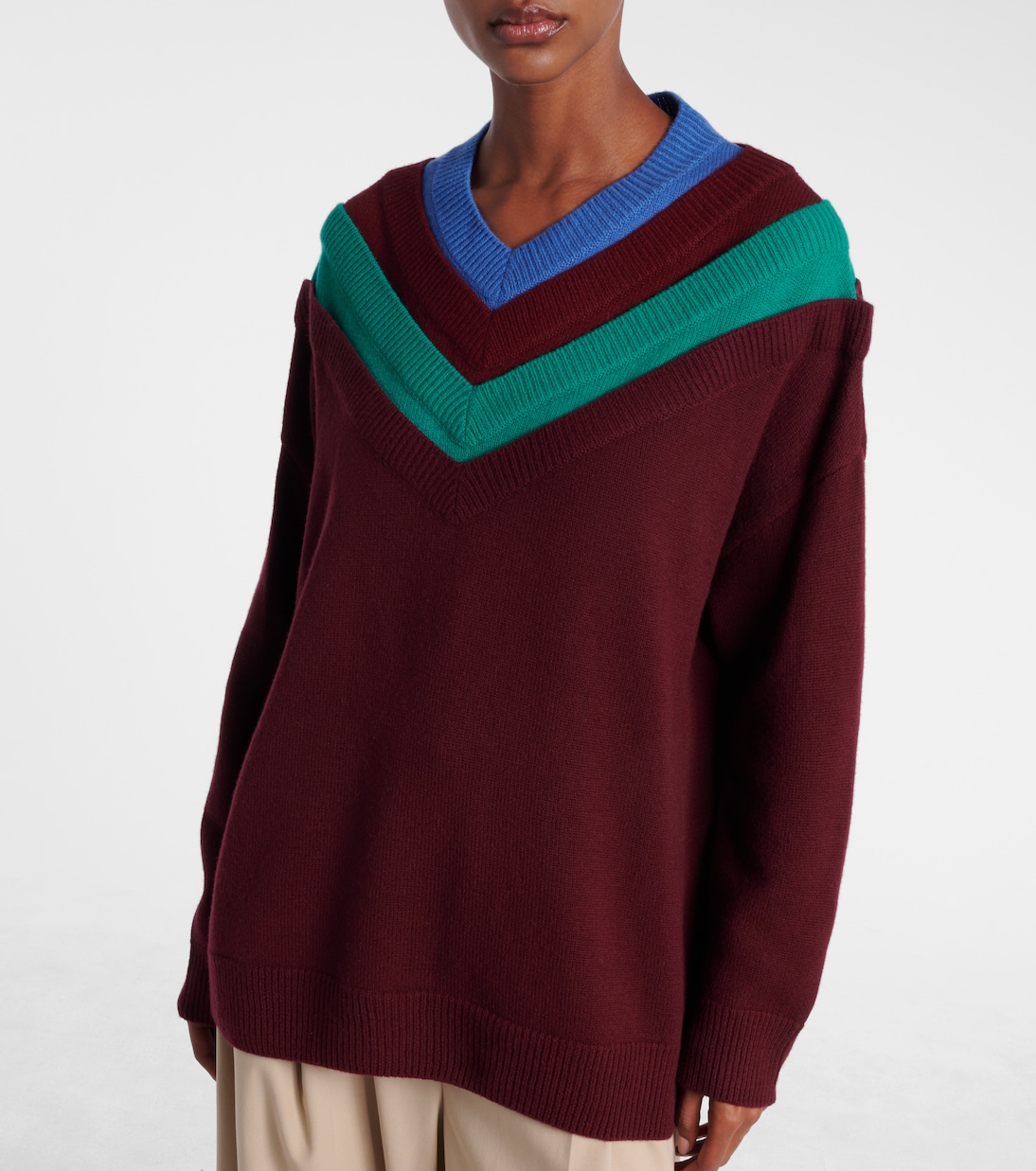 Trompe l'œil wool sweater | Loewe
