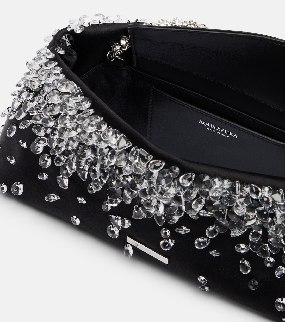 Verzierte Henkeltasche Constellation Mini aus Satin  | Aquazzura