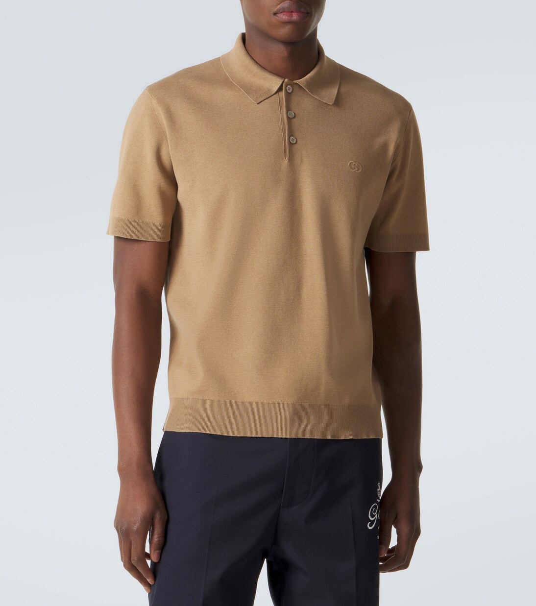 Interlocking G silk and cotton polo shirt | Gucci