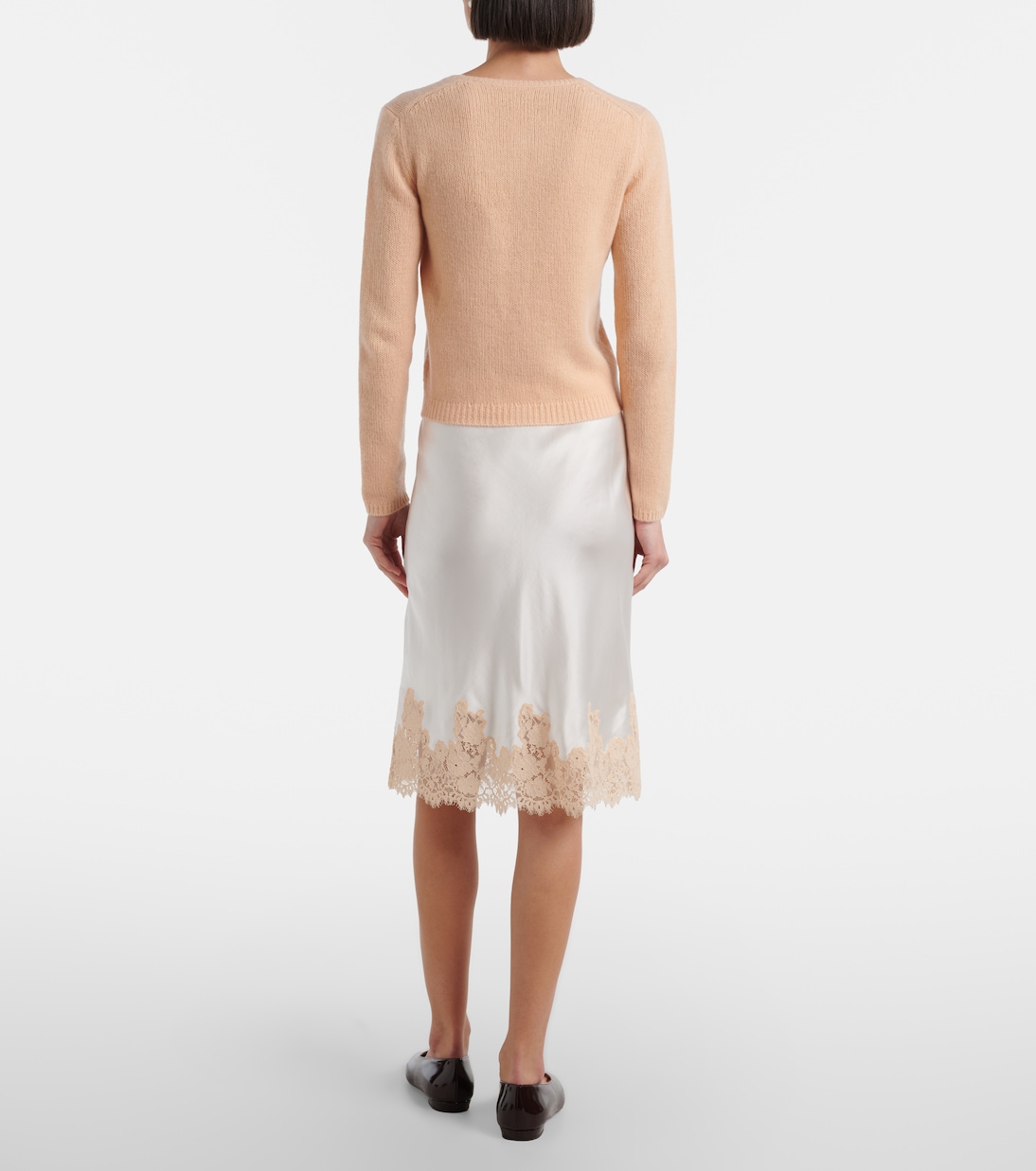 Elowette lace-trimmed silk longuette | Dôen