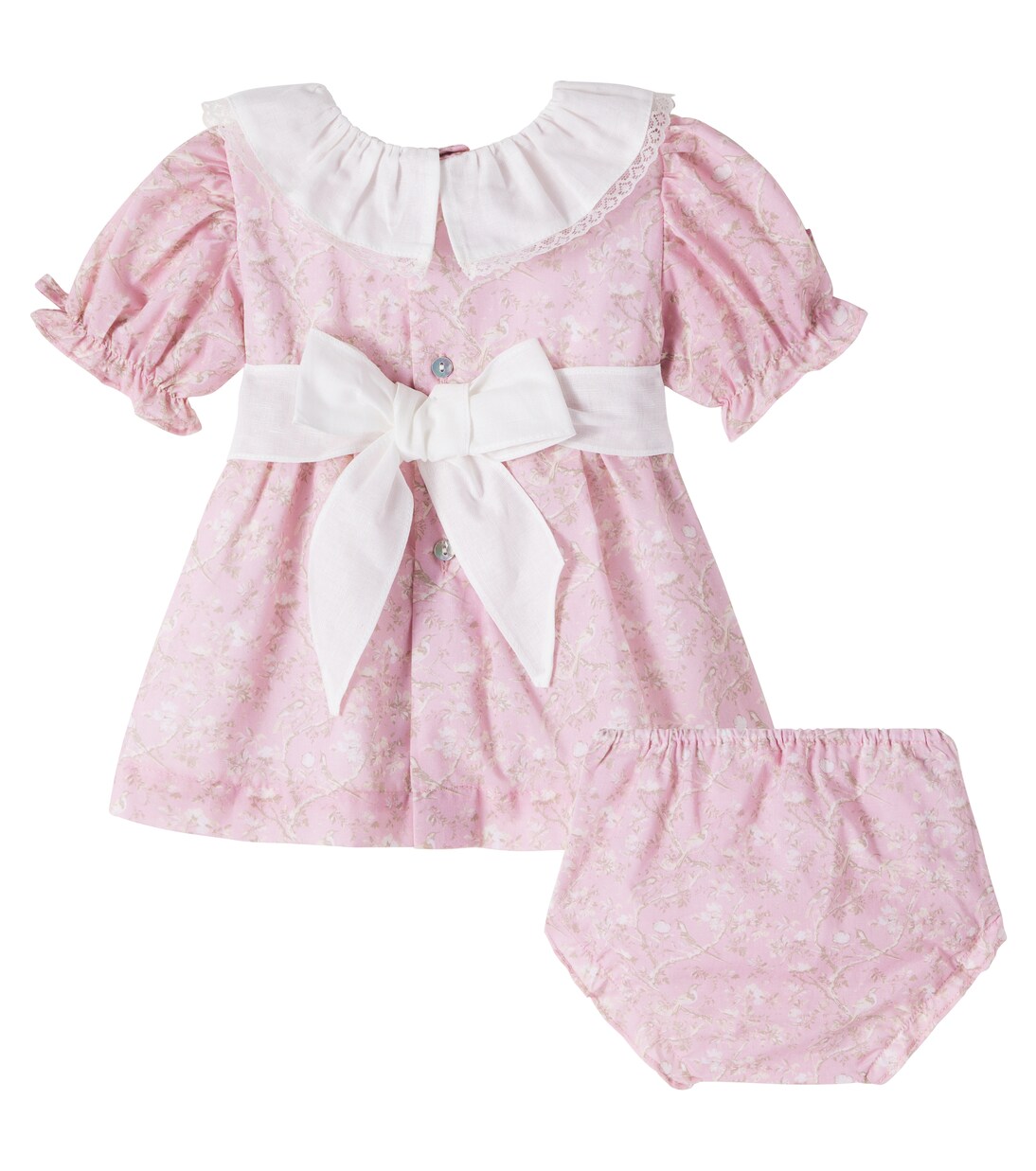 Baby Teresa cotton dress and bloomers set  | La Coqueta