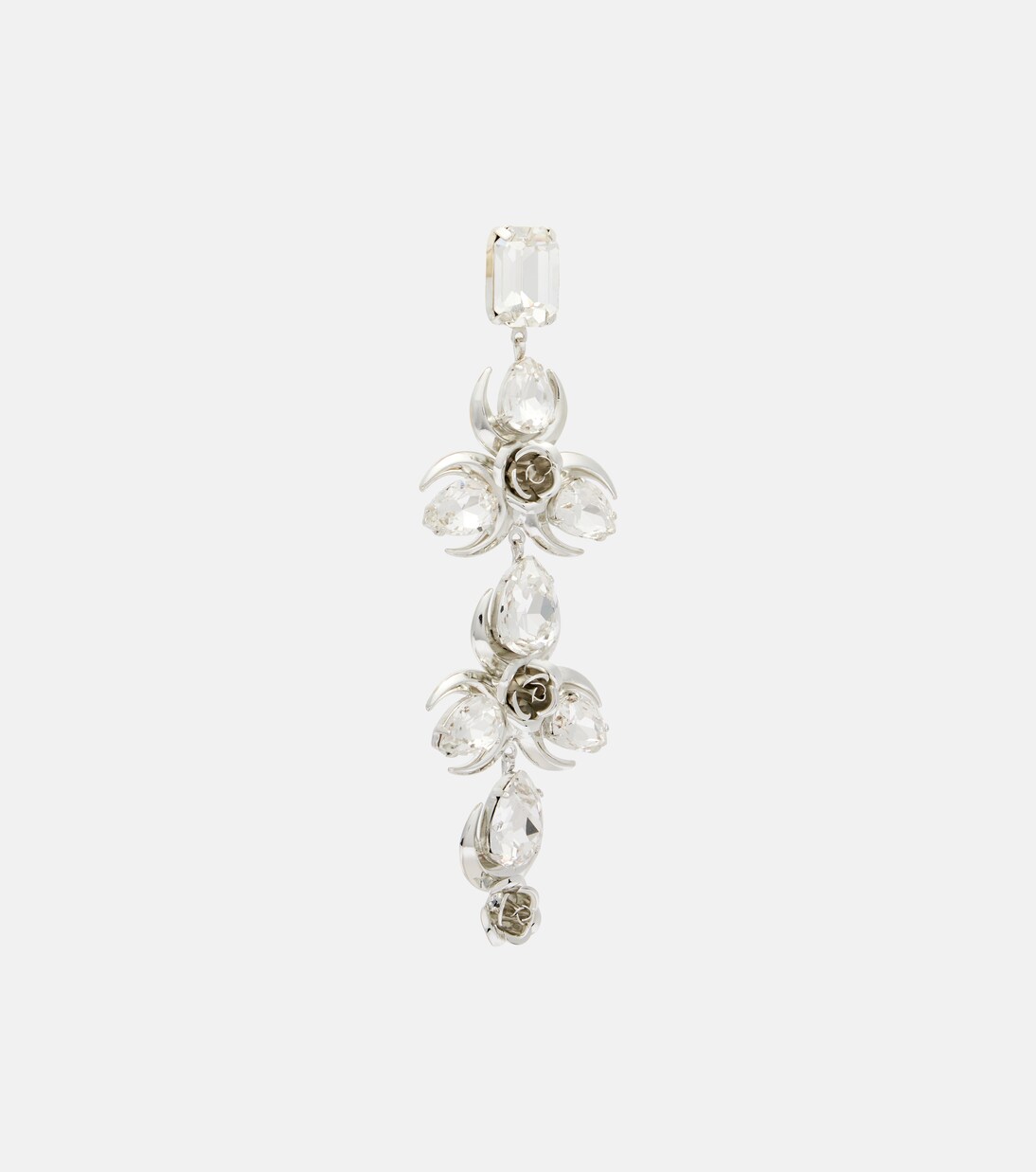 Crystal-embellished floral drop earrings | Magda Butrym
