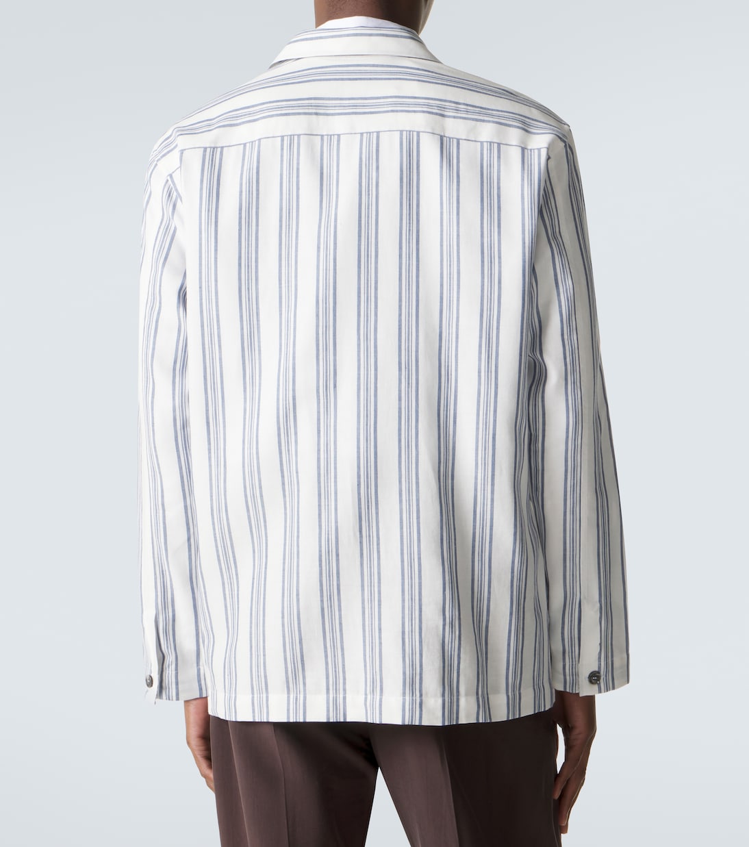 Striped cotton and linen blazer | Brioni