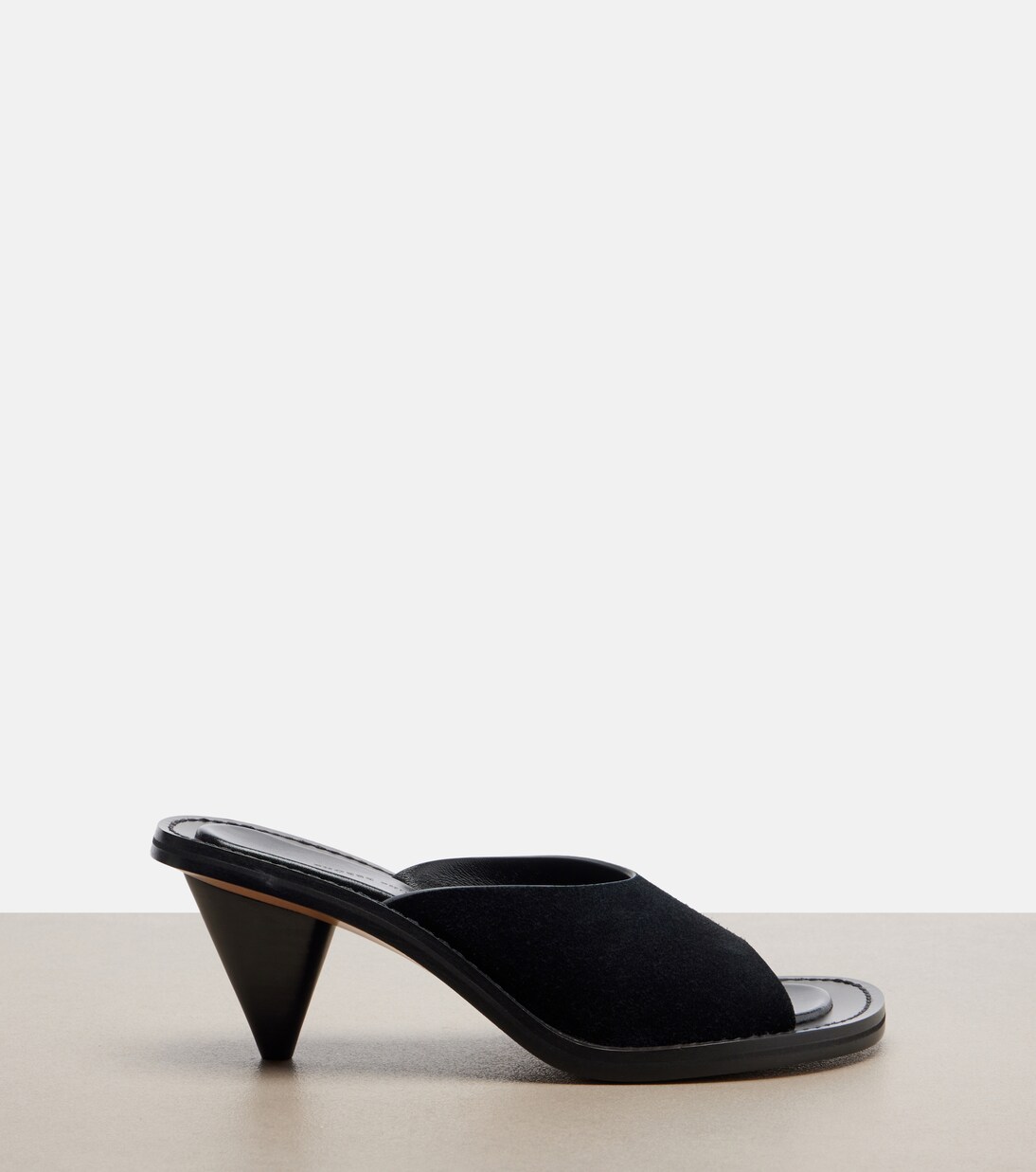 Pantoletten Strap aus Veloursleder | Phoebe Philo