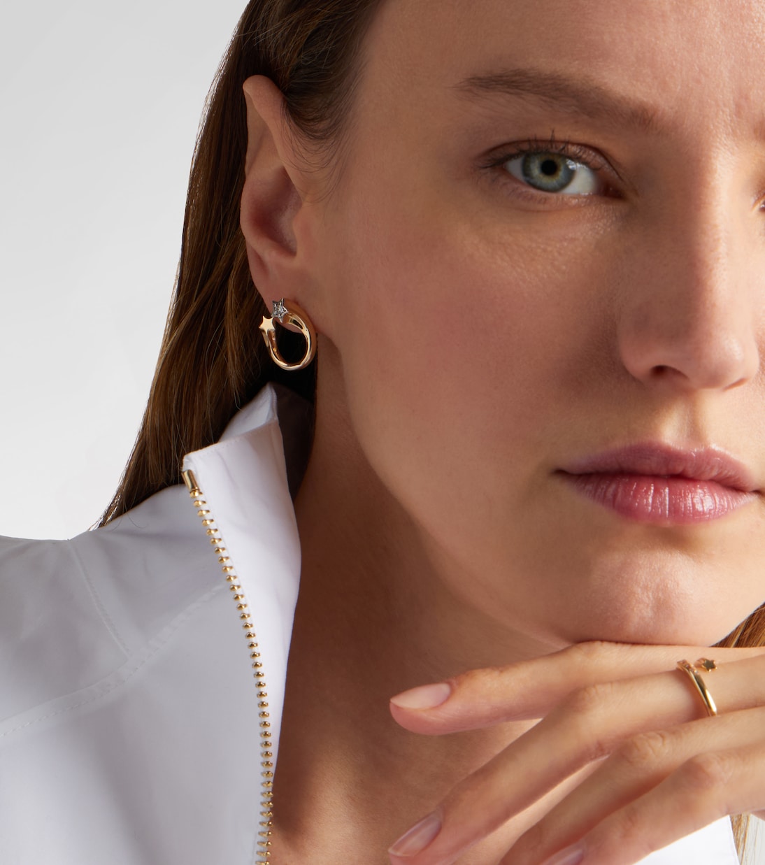 Orecchini Shooting Star in oro 14kt (585/1000) con diamanti | Roxanne First