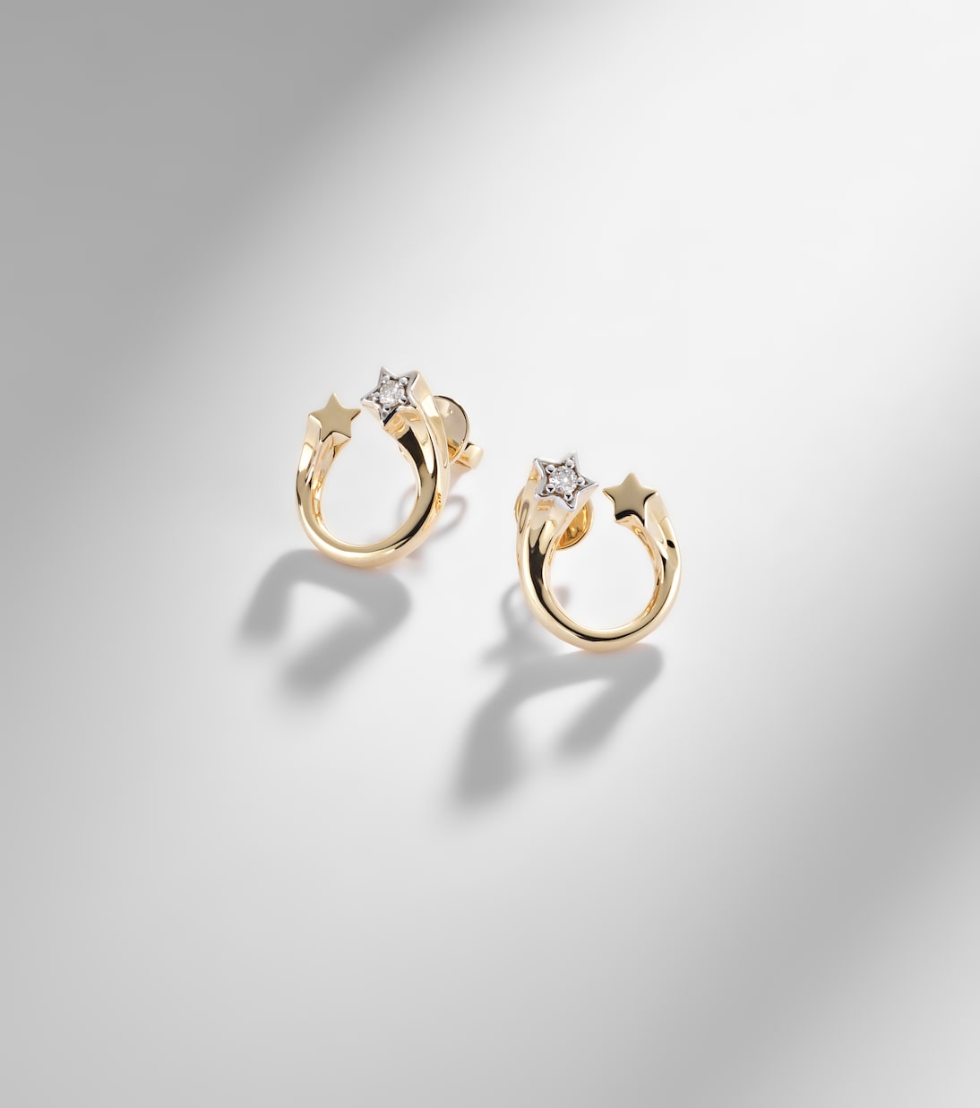Orecchini Shooting Star in oro 14kt (585/1000) con diamanti | Roxanne First