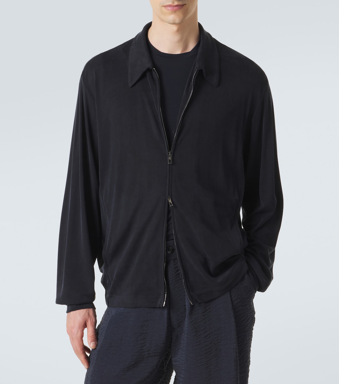 Zip-up blouson jacket | Giorgio Armani