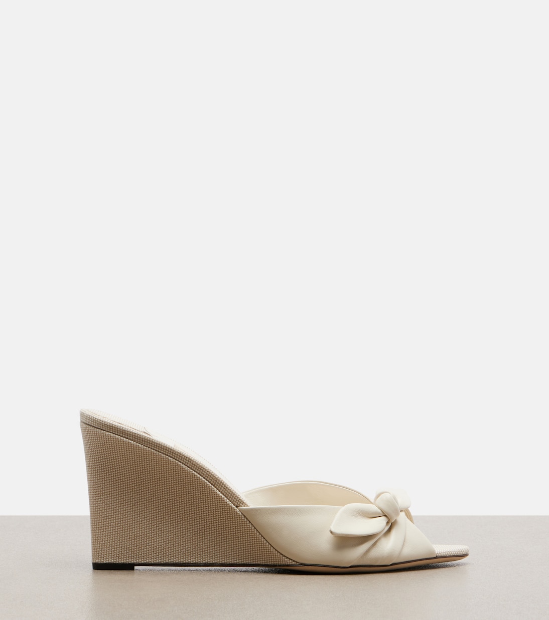 Mules compensées Livi en toile et cuir | Jimmy Choo