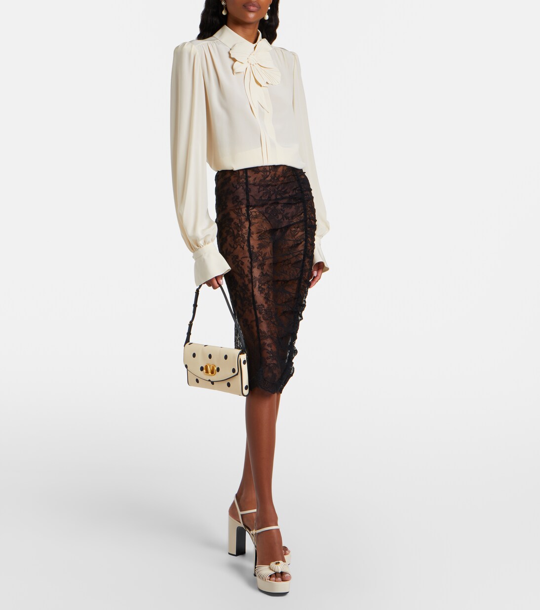 Cœur Royal leather platform sandals | Valentino Garavani