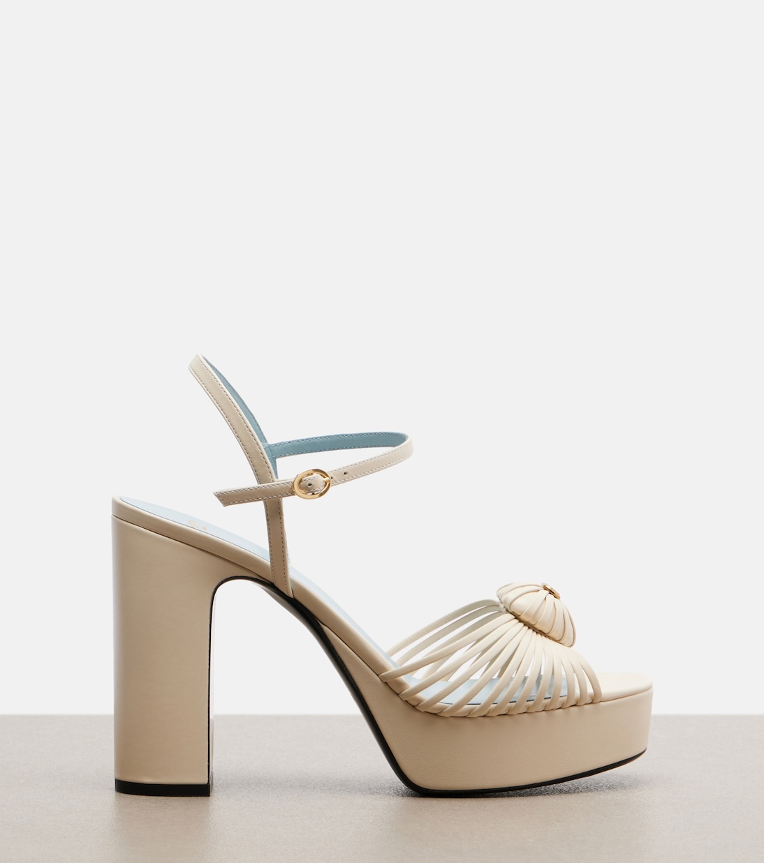 Cœur Royal leather platform sandals | Valentino Garavani