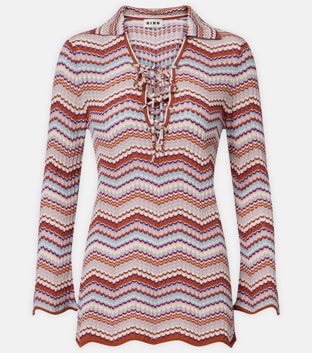 Brody chevron cotton top | Rixo