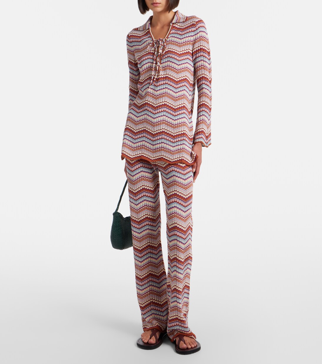 Brody chevron cotton top | Rixo