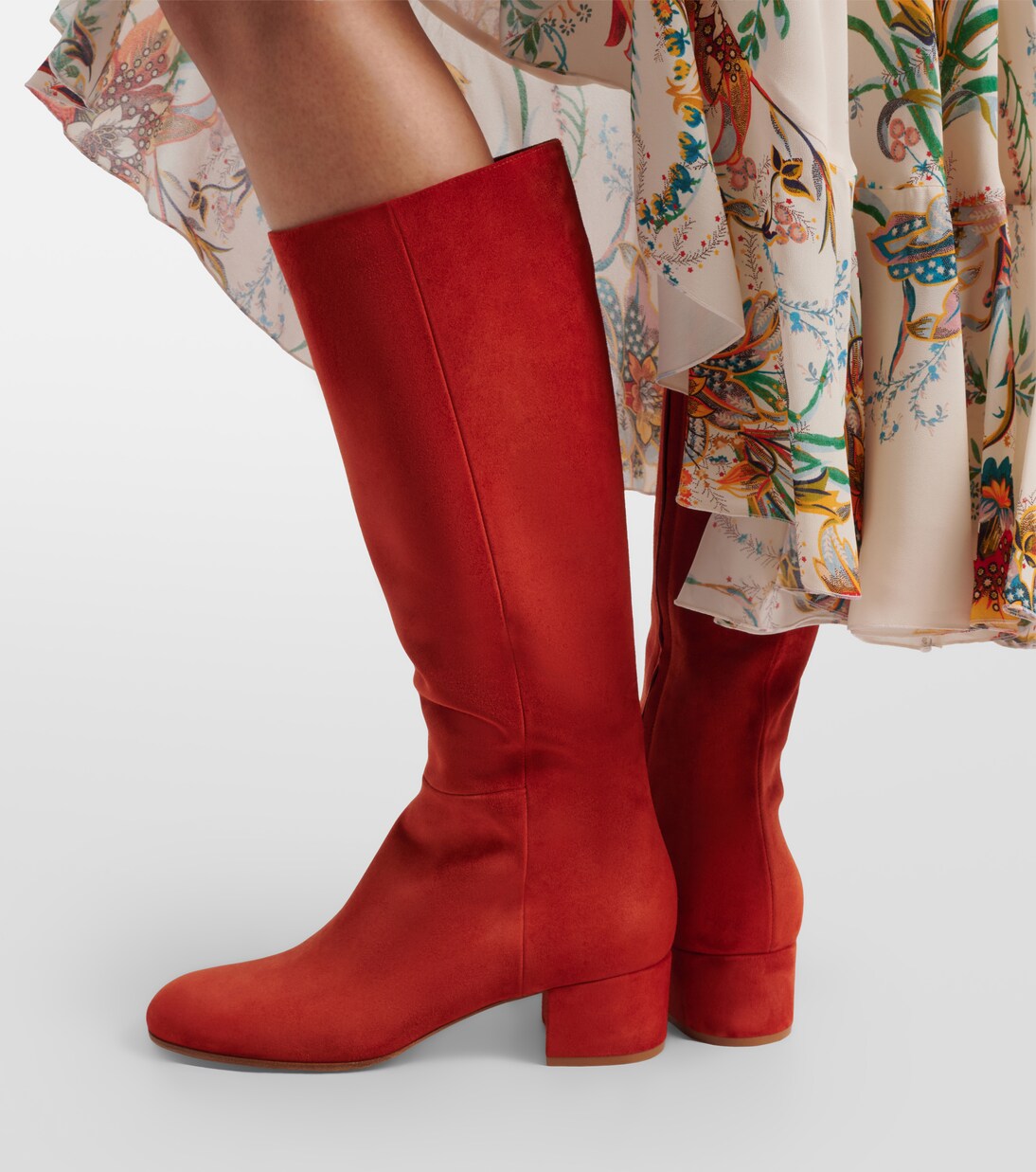 Joelle suede knee-high boots | Gianvito Rossi