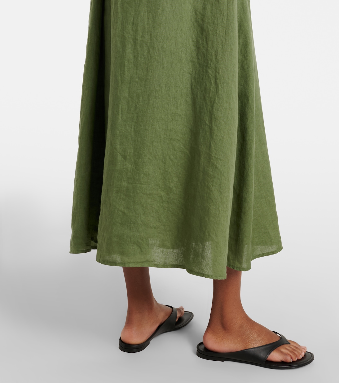 Reta linen midi dress | Velvet