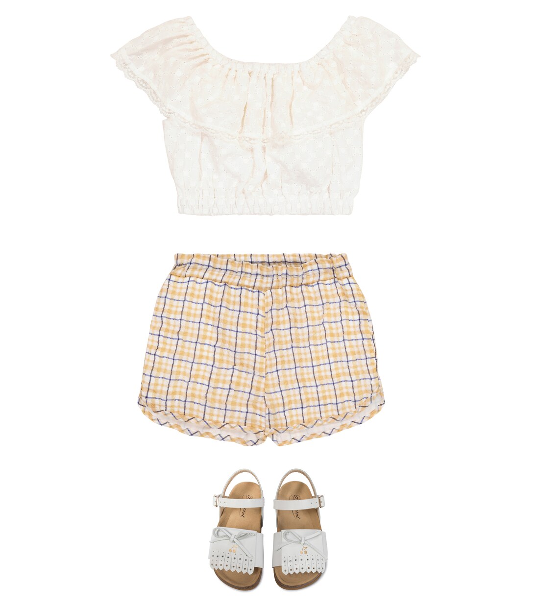Dana checked chiffon shorts | Paade Mode