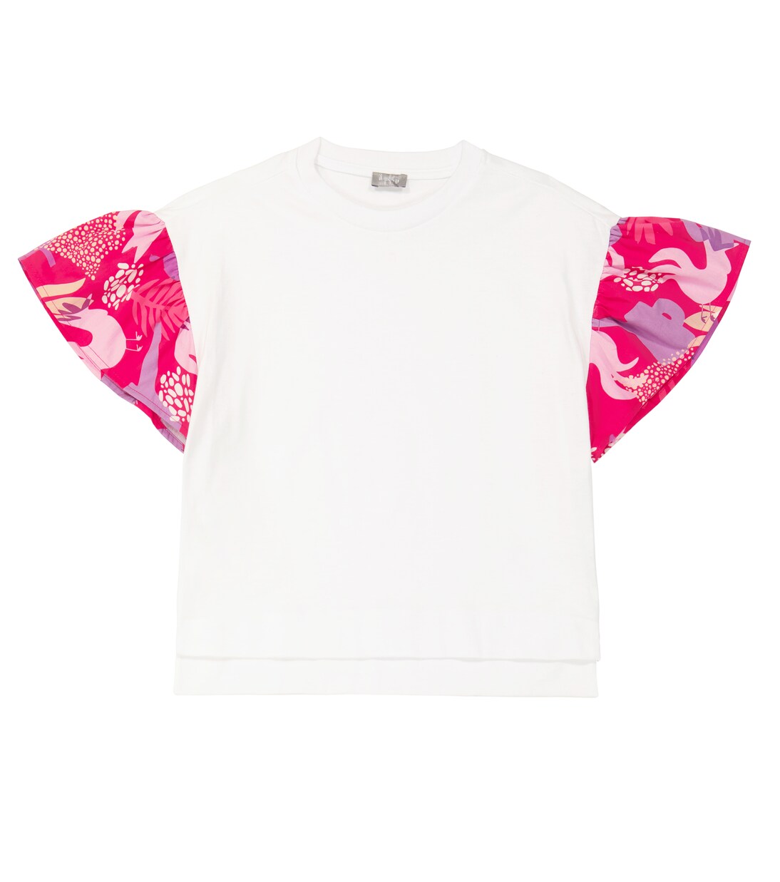 Printed cotton crop top | Il Gufo