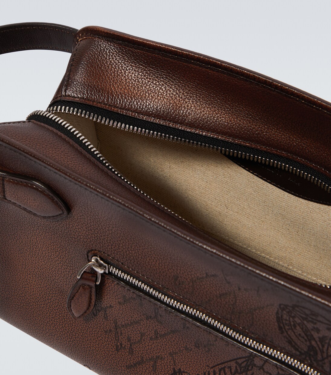 Morning Scritto leather toiletry bag | Berluti