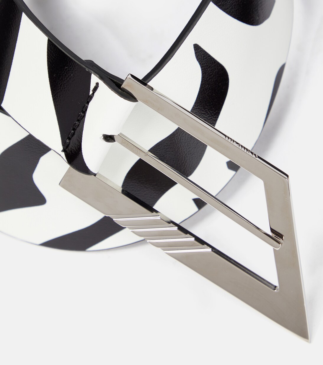 Printed leather belt | The Attico