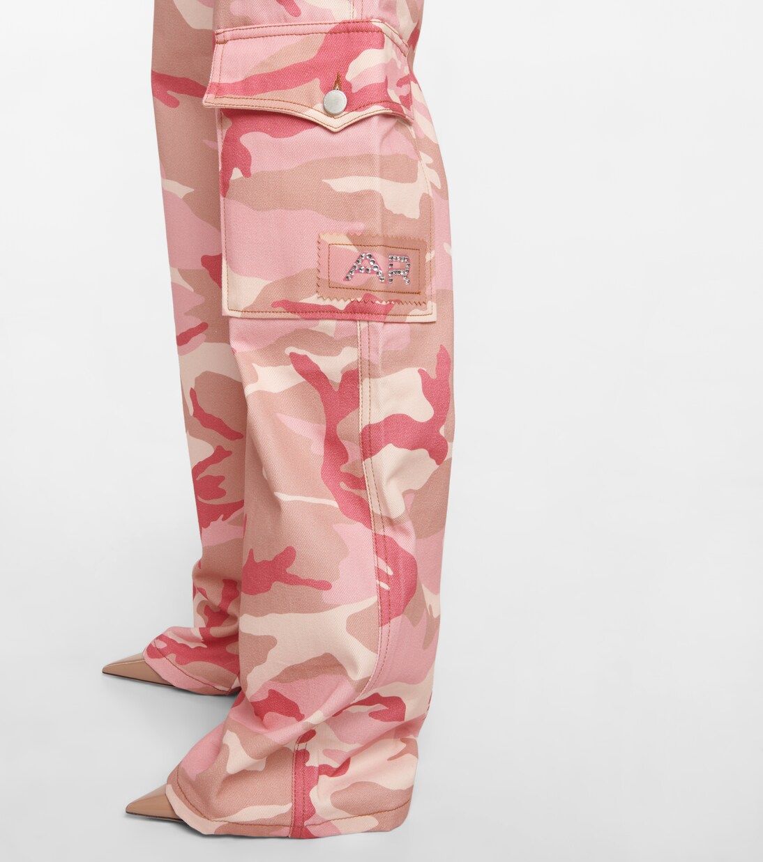 Pantalon cargo à taille haute en coton | Alessandra Rich