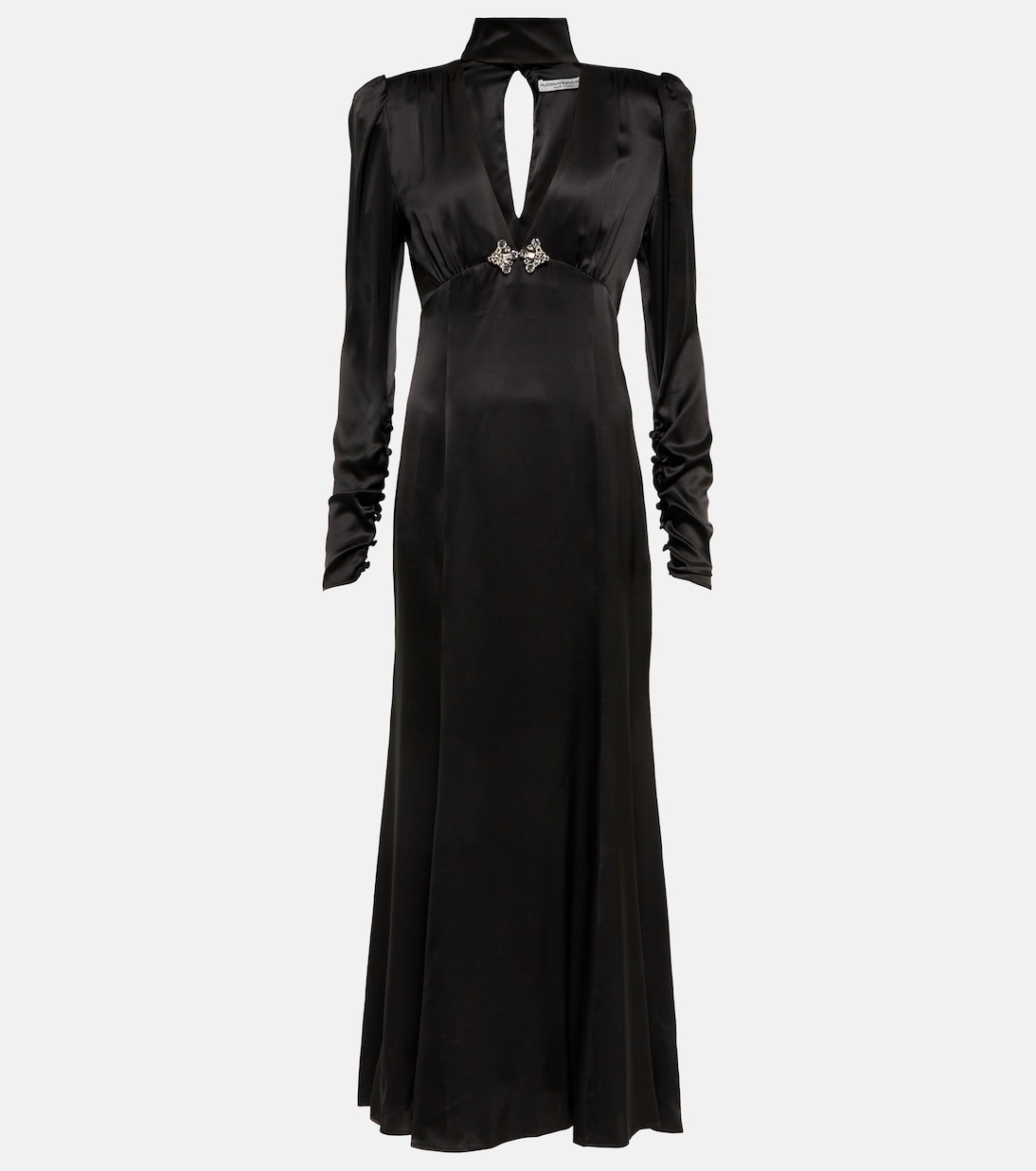 Verzierte Robe aus Seidensatin | Alessandra Rich