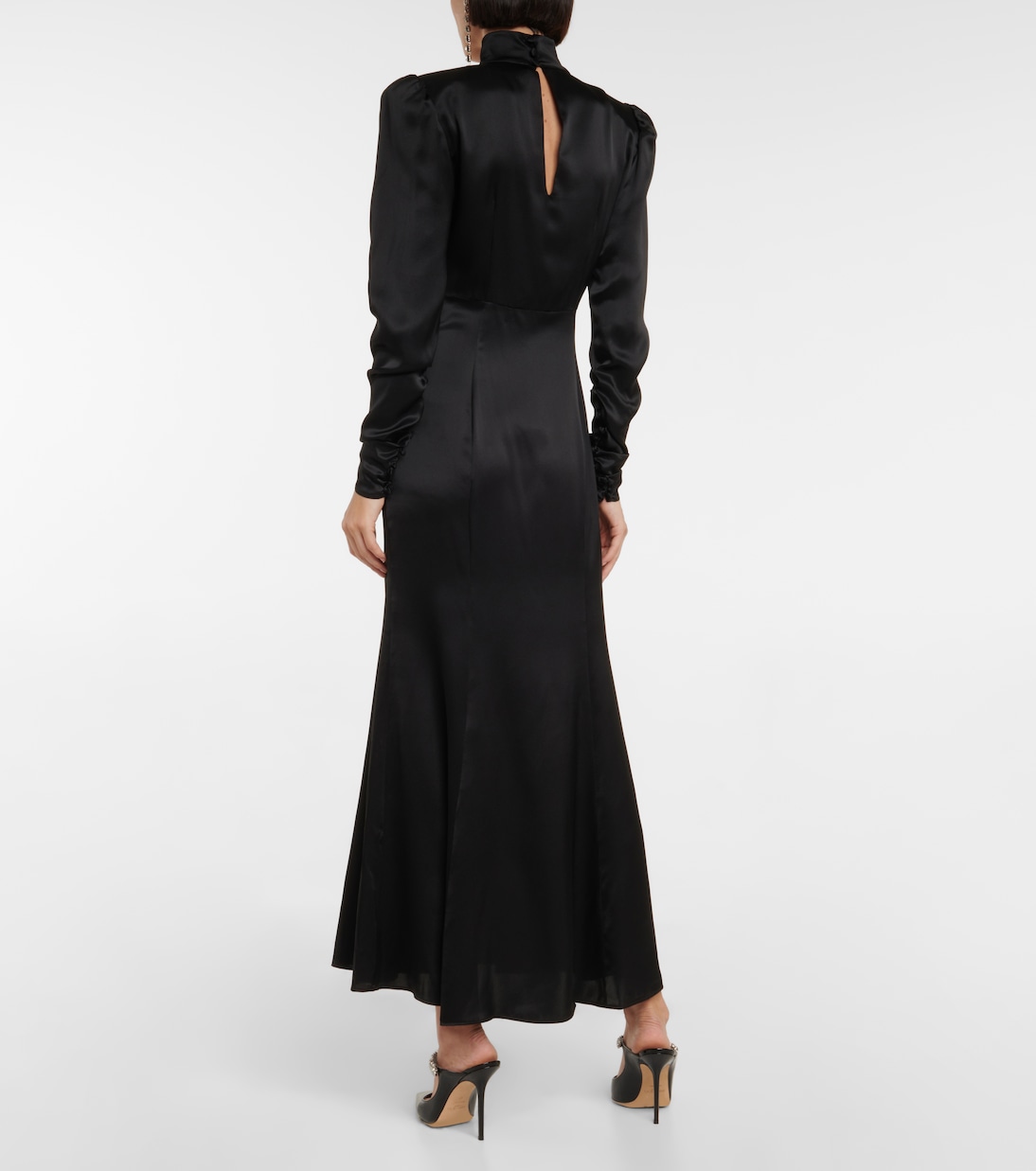 Verzierte Robe aus Seidensatin | Alessandra Rich