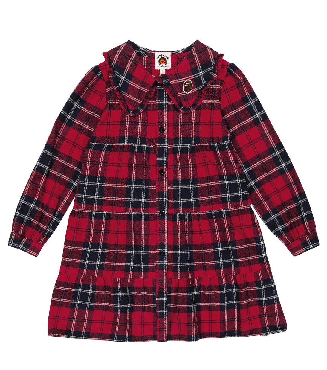 Checked cotton dress | BAPE Kids