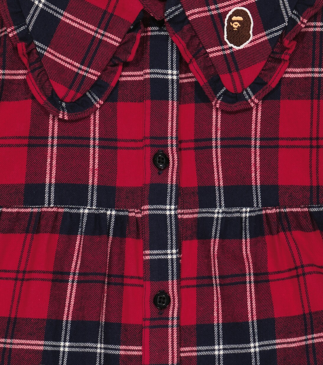 Checked cotton dress | BAPE Kids