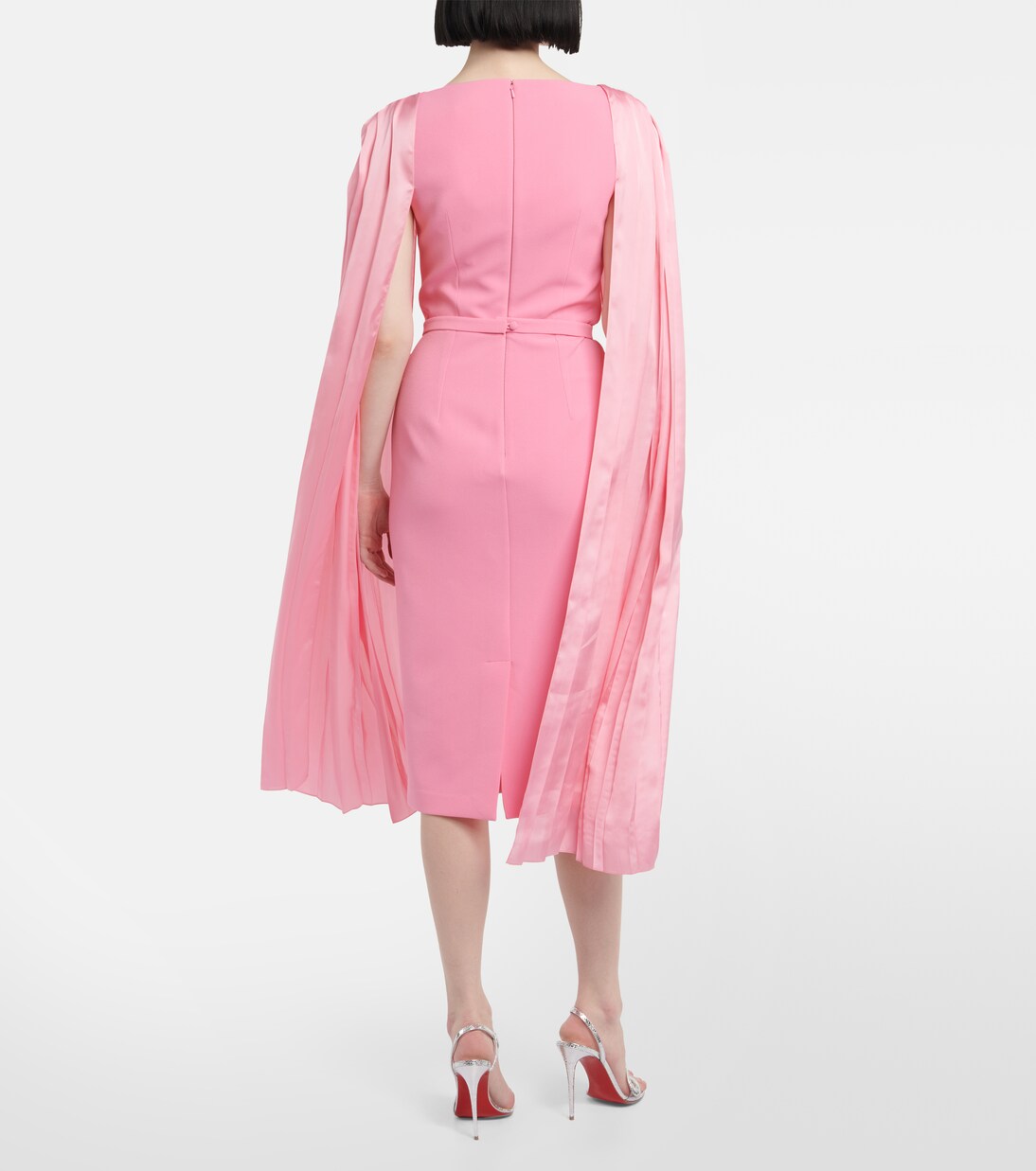 Robe midi Essiah en crêpe et satin | Safiyaa