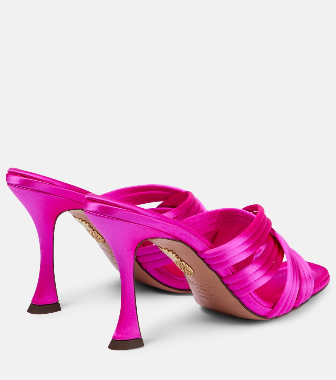 Pantoletten Oahu 95 aus Satin | Aquazzura