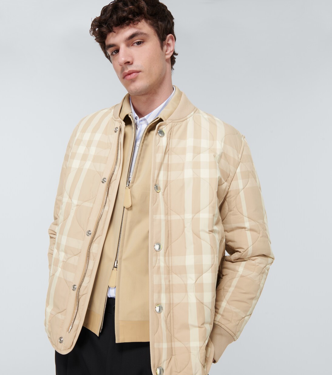 Checked quilted bomber jacket | Burberry