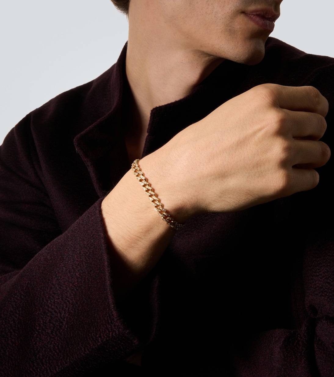 18kt gold chain bracelet with diamonds | Shay Jewelry