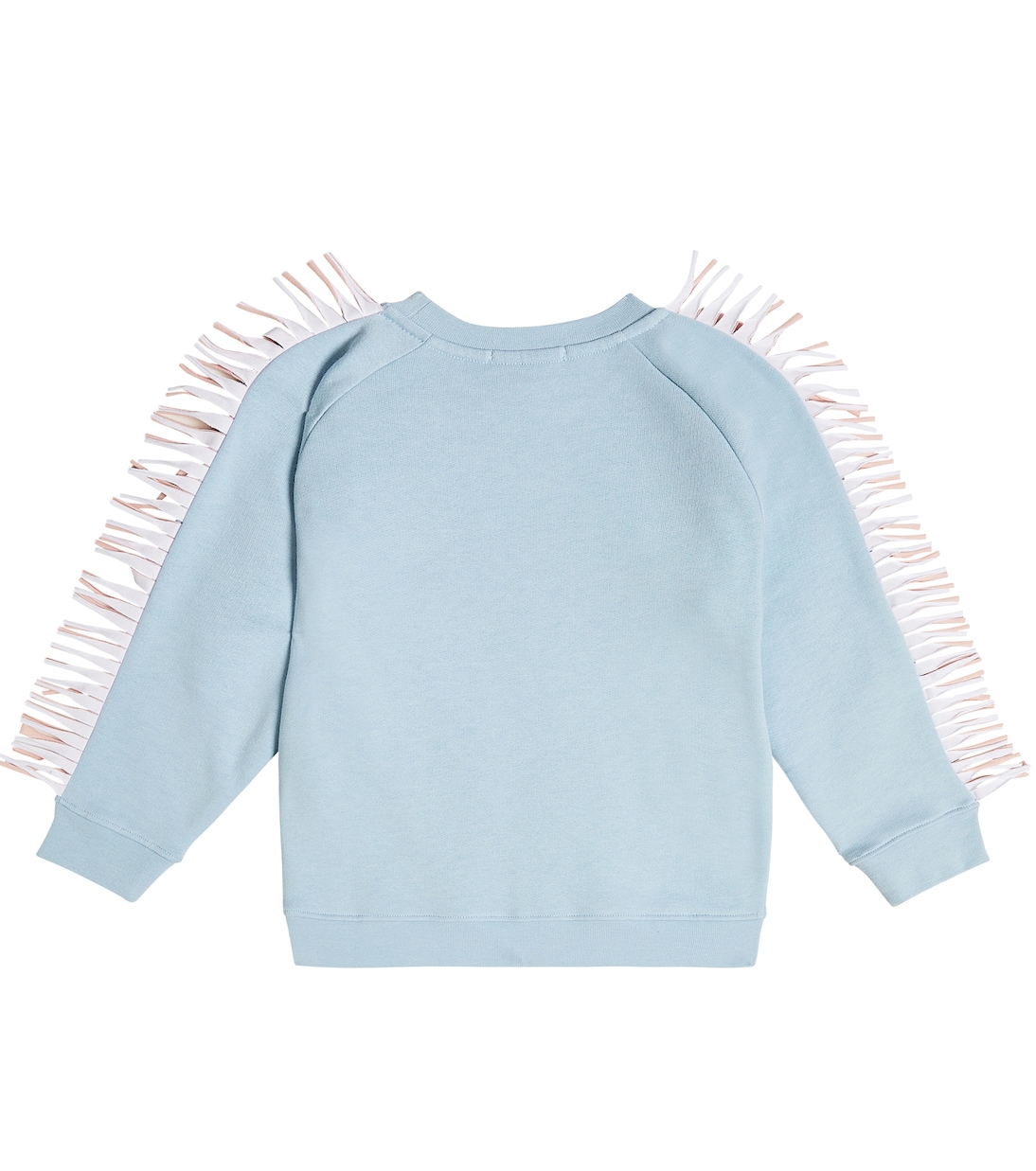 Fringed printed cotton sweatshirt | Stella McCartney Kids
