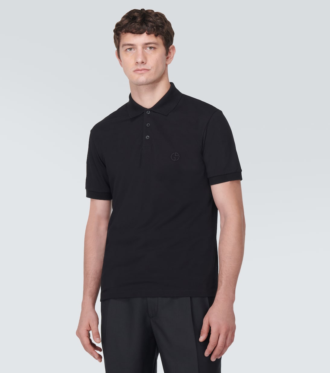 Cotton-blend piqué polo shirt | Giorgio Armani