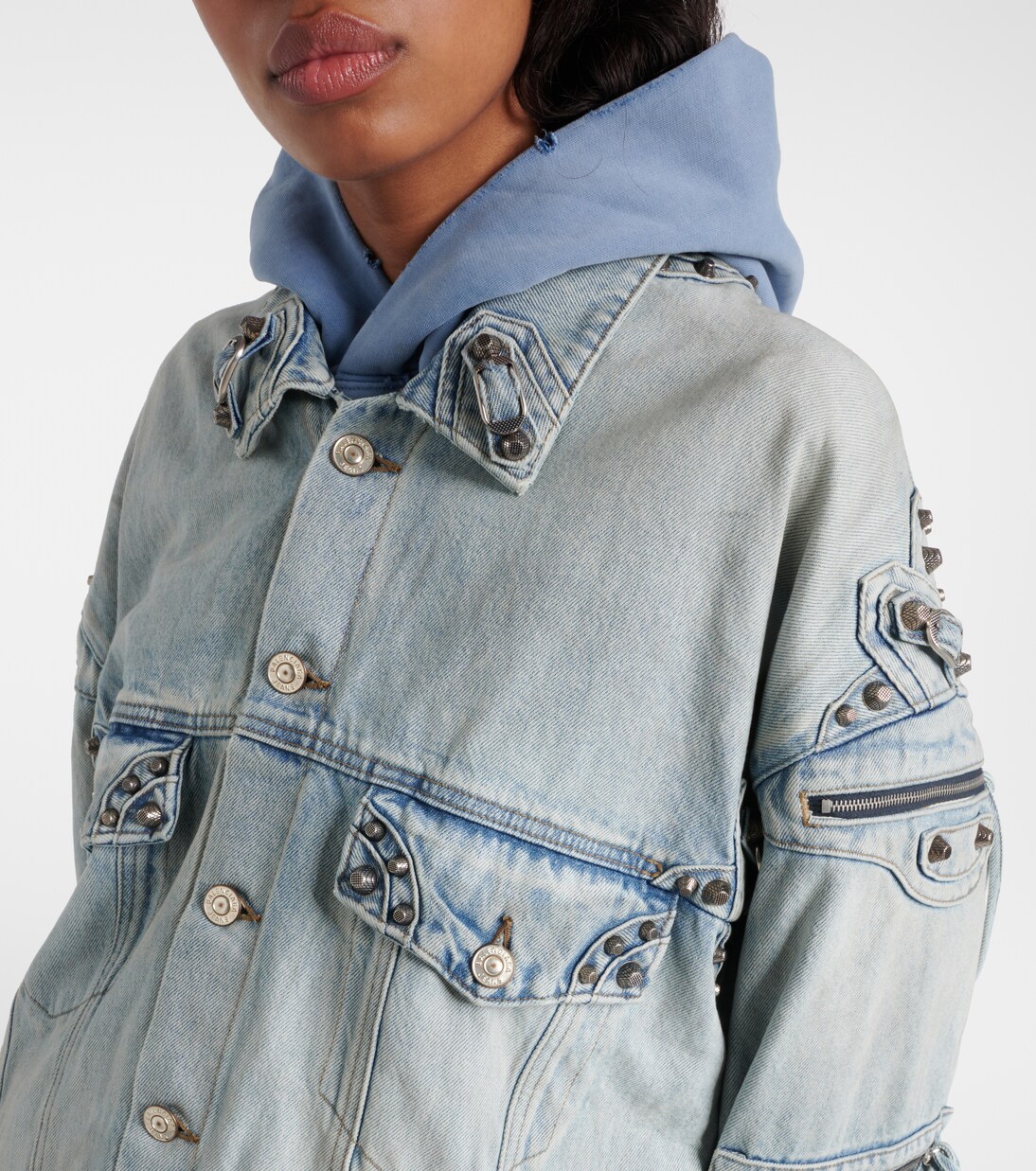Cagole oversized denim jacket | Balenciaga