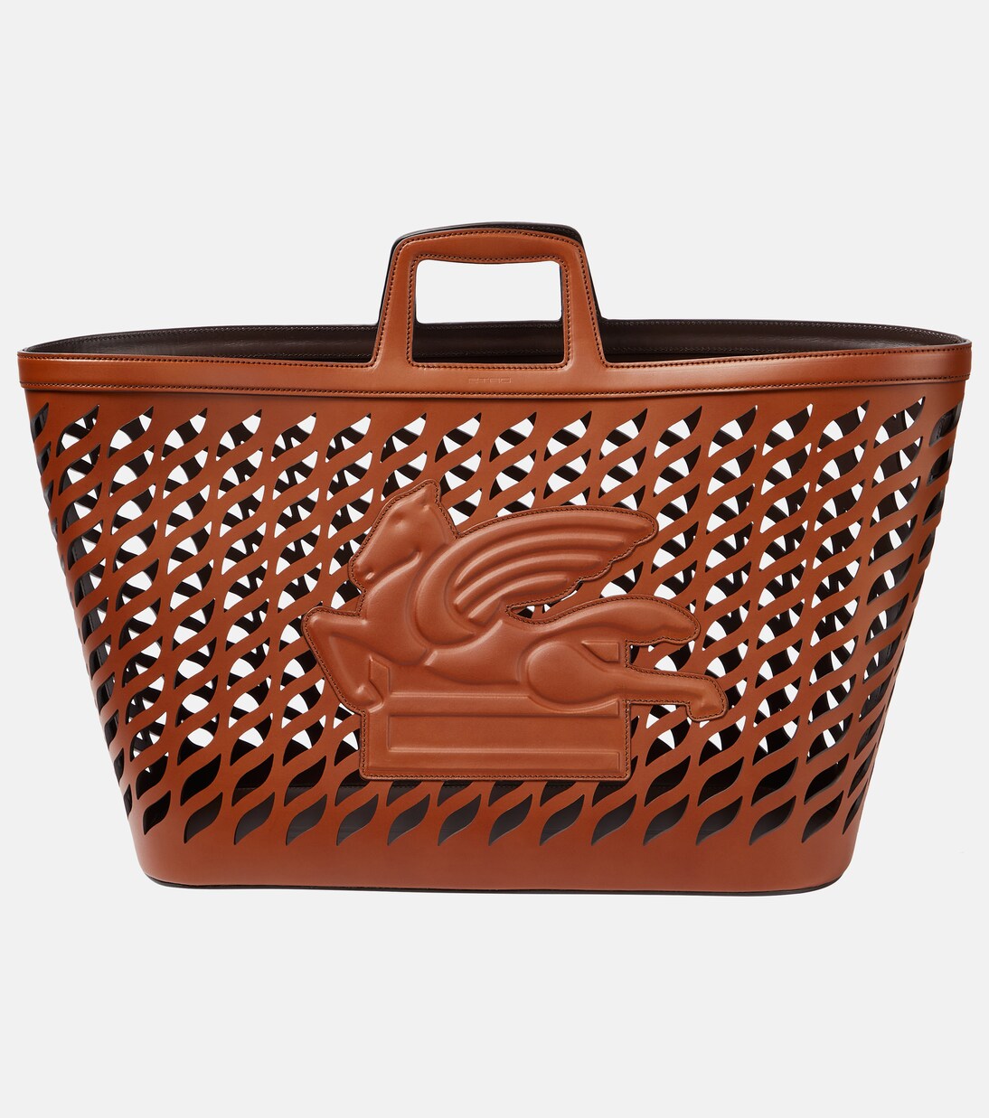 Pegaso leather blanket holder | Etro