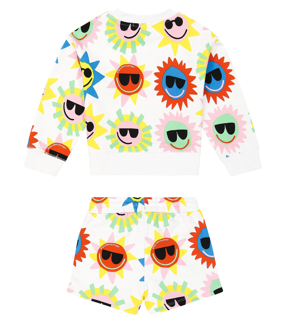 Printed cotton fleece sweatshirt and shorts set | Stella McCartney Kids