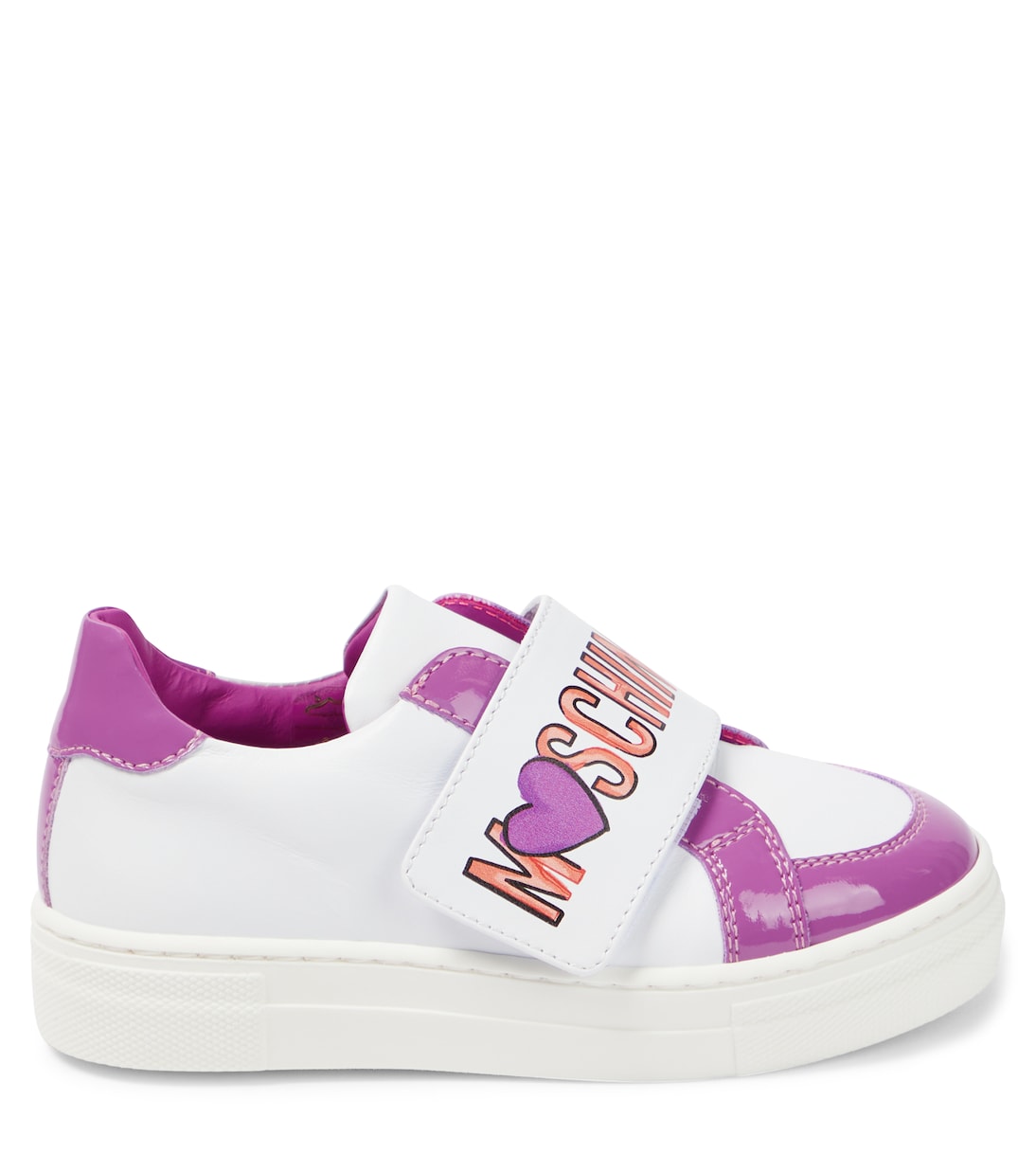 Logo leather sneakers | Moschino Kids