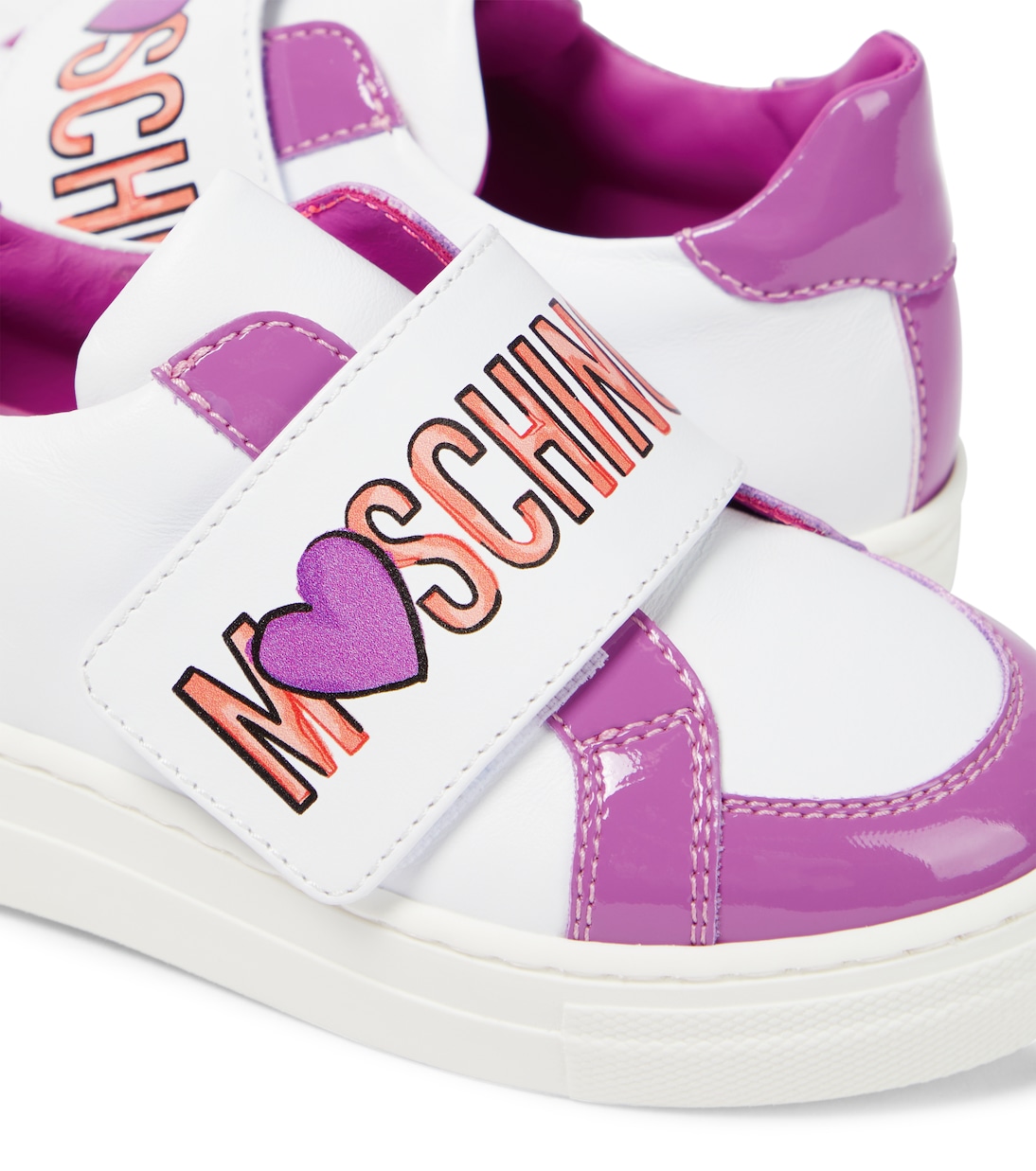 Logo leather sneakers | Moschino Kids
