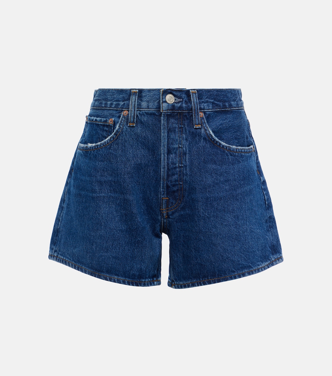 Parker Long high-rise denim shorts | Agolde