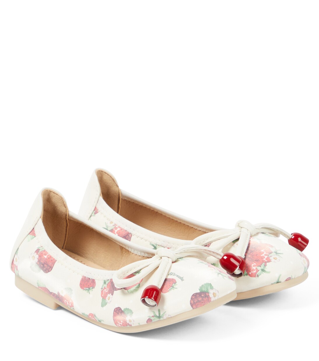 Printed faux-leather ballet flats | Monnalisa