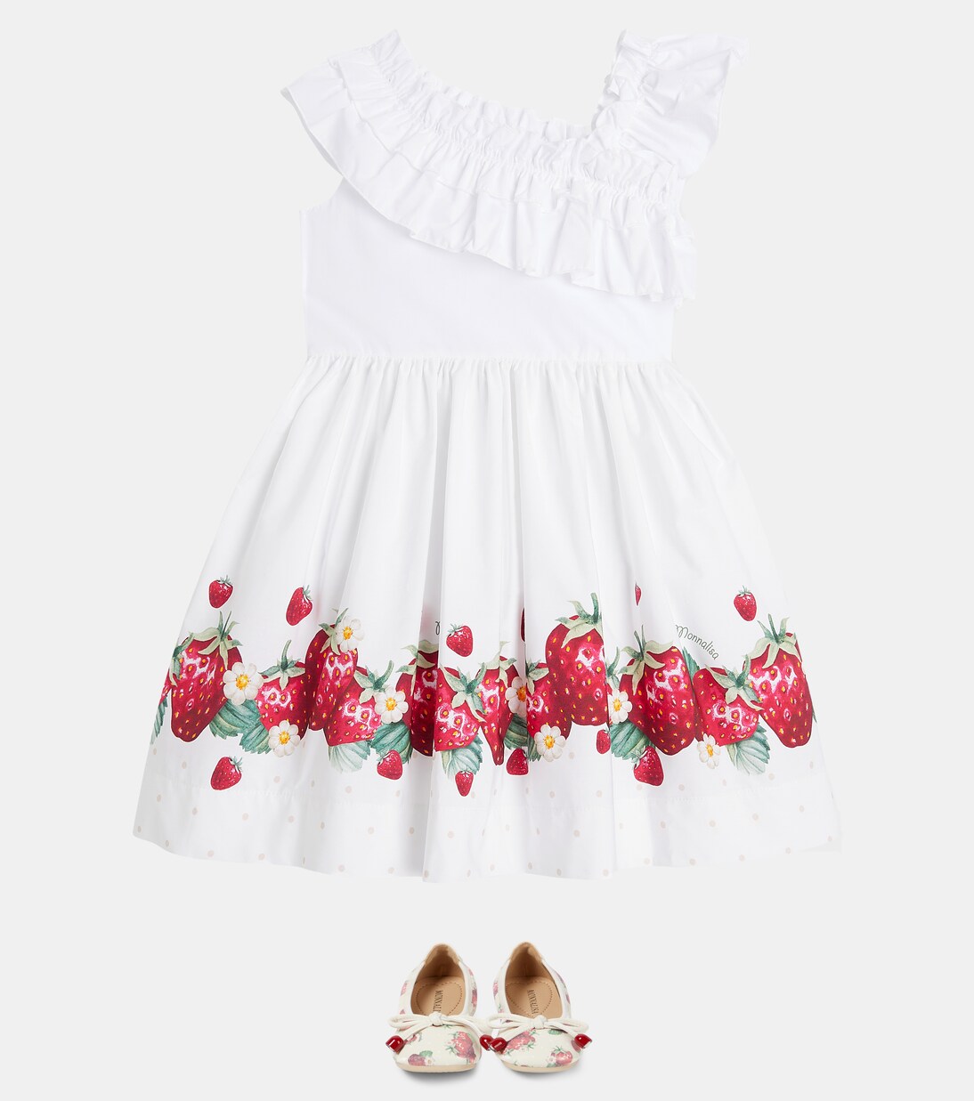 Printed faux-leather ballet flats | Monnalisa