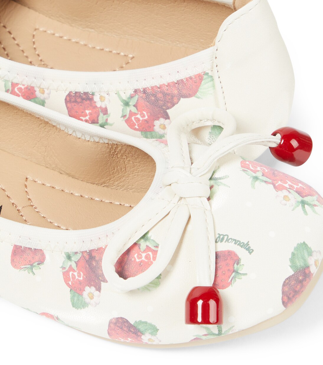 Printed faux-leather ballet flats | Monnalisa