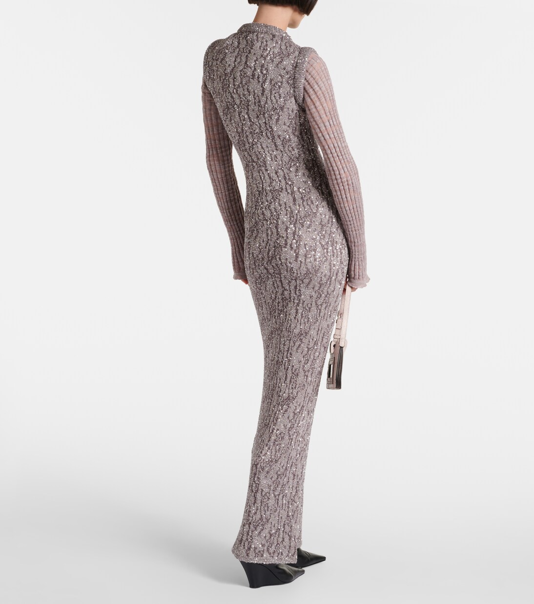 Abito lungo in jacquard con paillettes | Acne Studios