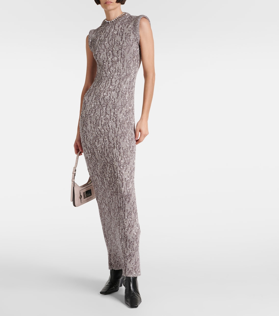 Abito lungo in jacquard con paillettes | Acne Studios