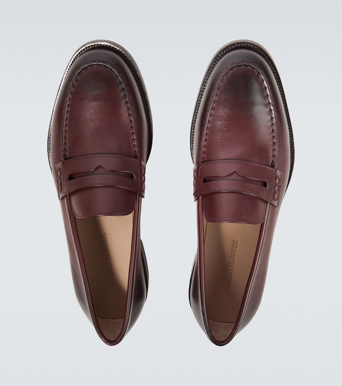 Perry leather penny loafers | Manolo Blahnik
