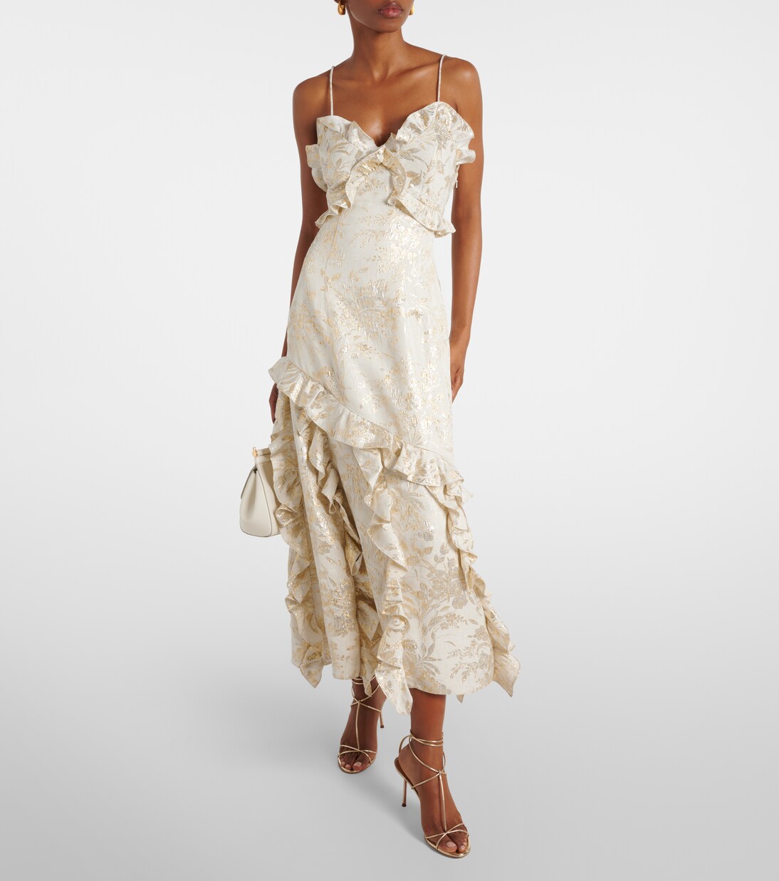 Robe midi Calandra en jacquard à fleurs | Markarian