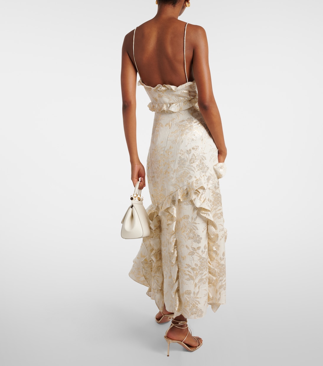 Robe midi Calandra en jacquard à fleurs | Markarian