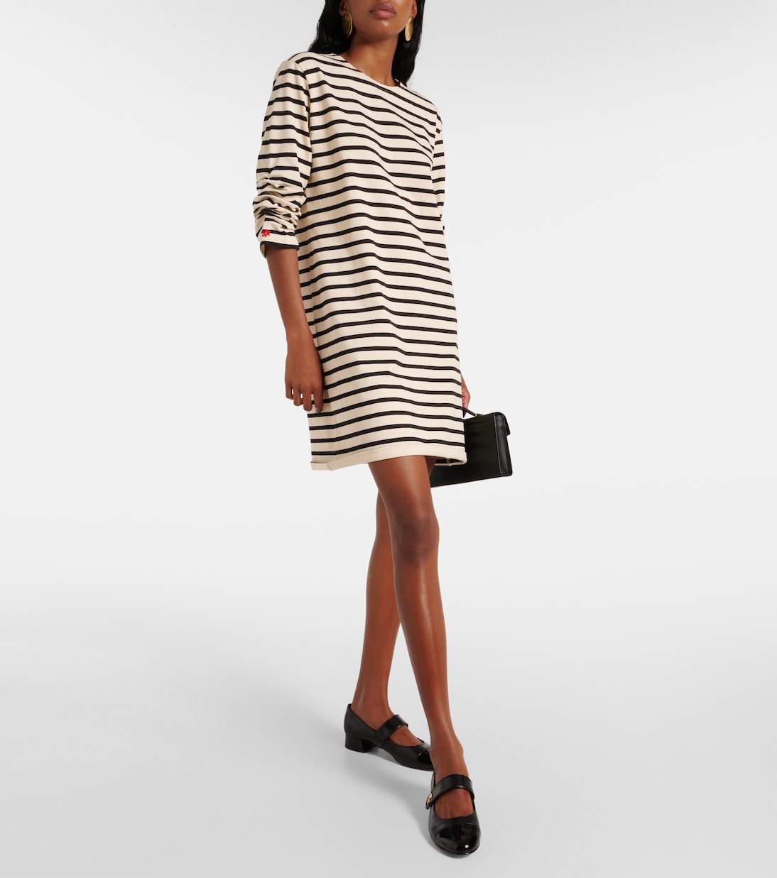 Striped cotton minidress | Tory Burch