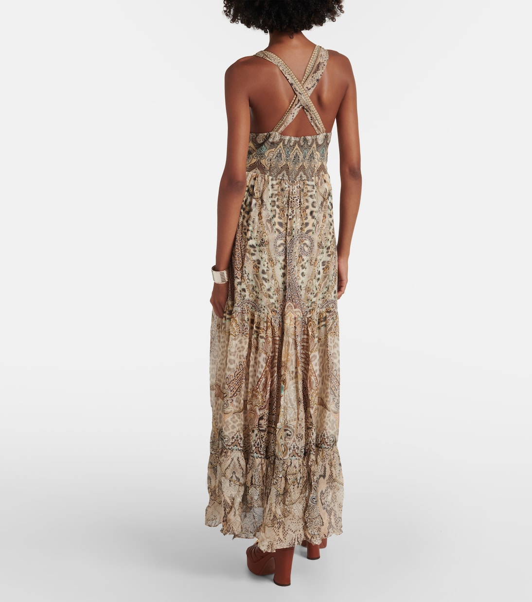 Robe longue Throne Room en soie | Camilla